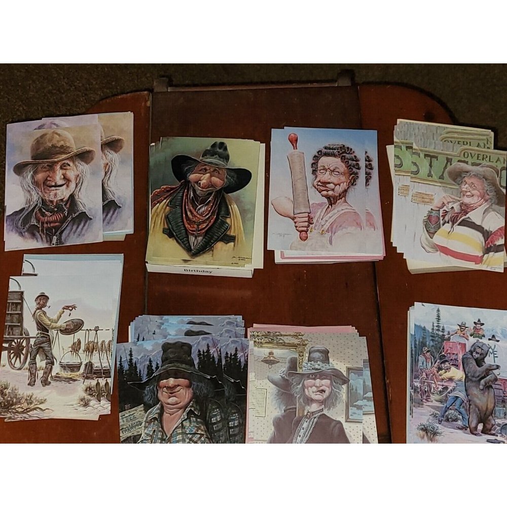 Lot 59 Assorted Birthday Cards Illus by Mike Scovel Rough & Rowdy Series 1980's